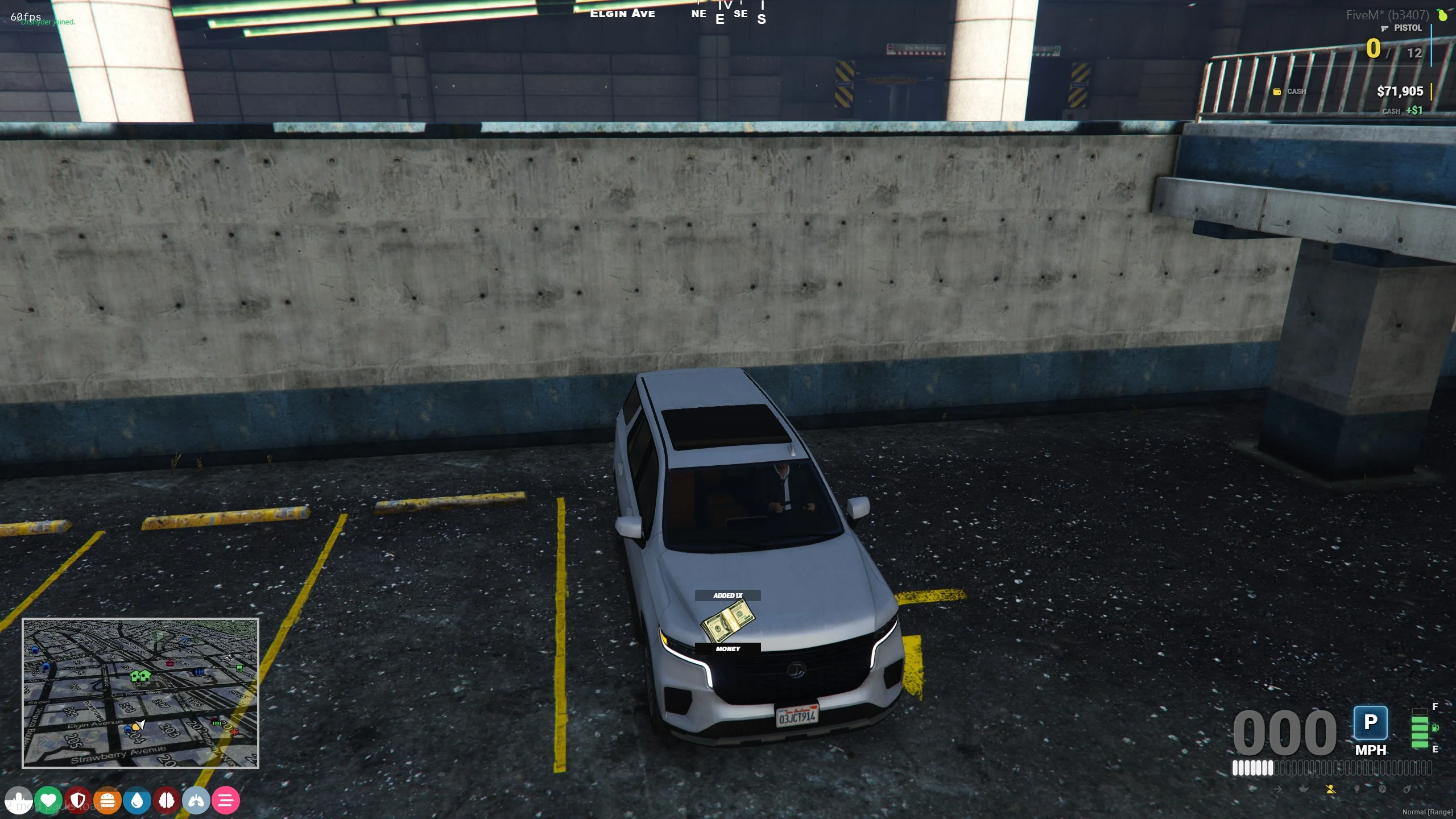 ps-hud cash and bank display integrated with the player interface.