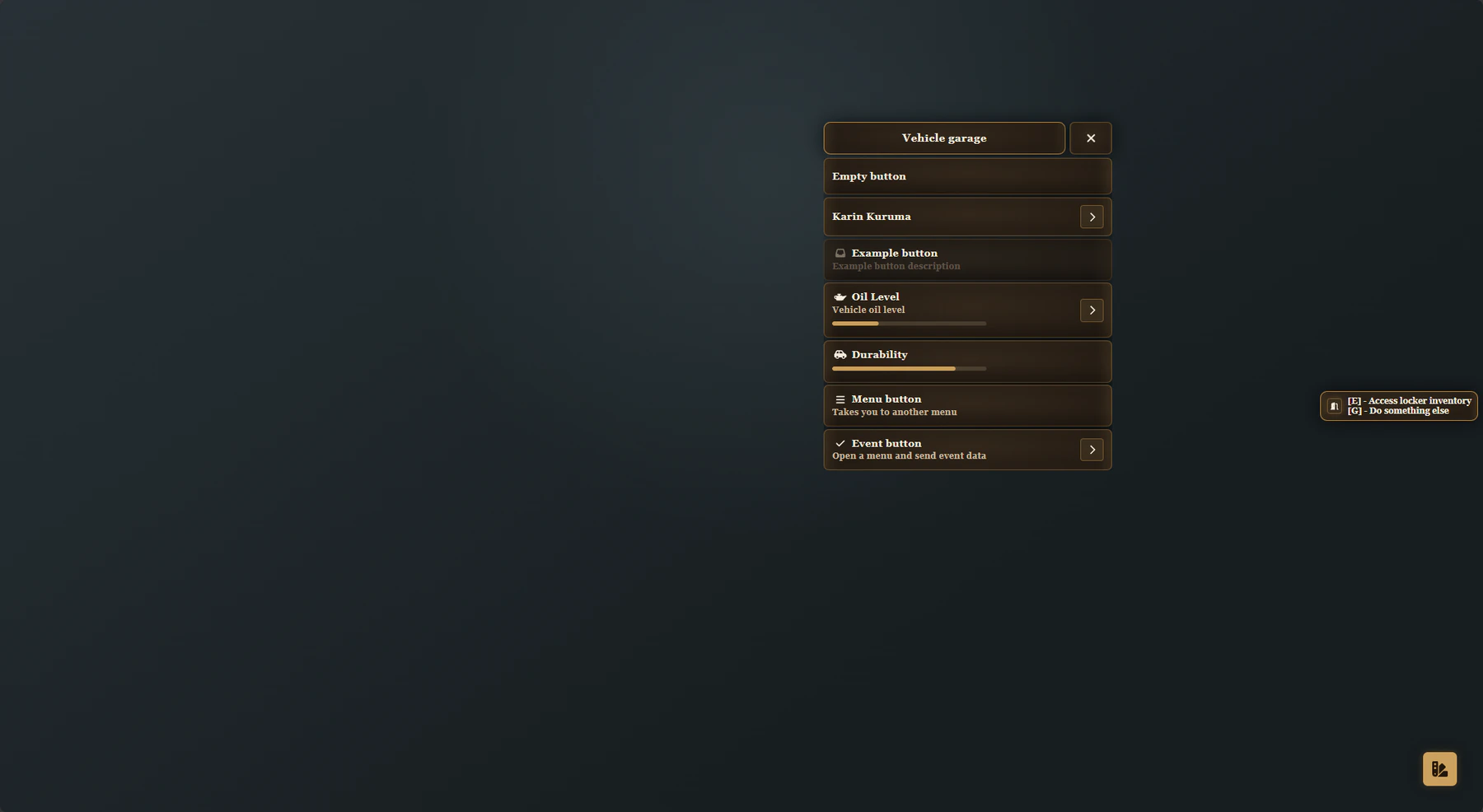 Heritage OX interface preview showing the redesigned context menu.